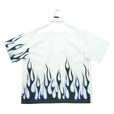 Summer Shirt – White & Electric Blue PM02