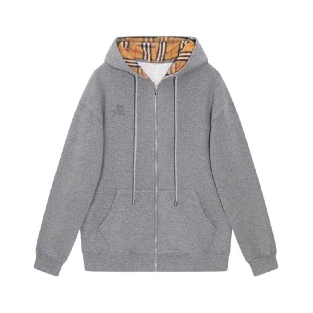 Zip Hoodie mit Karofutter – BR01